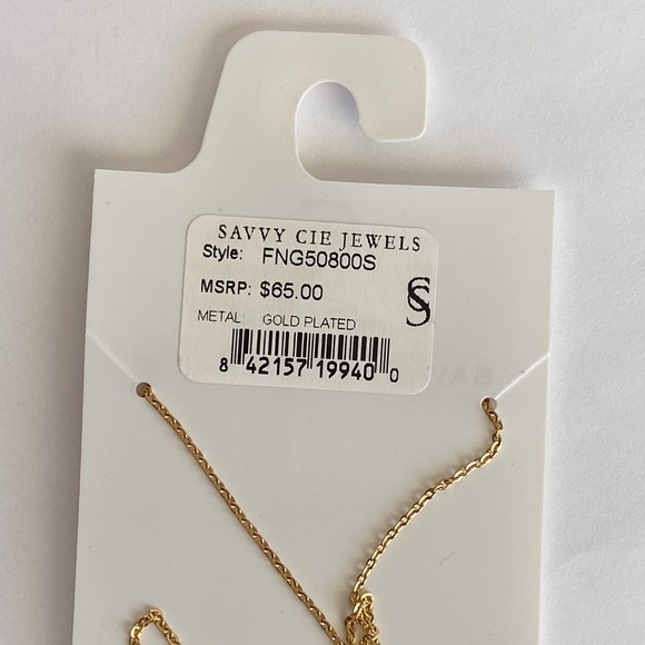 SAVVY CIE JEWELS 14K Gold Plated Initial Necklace – Letter S - Picture 7 of 7